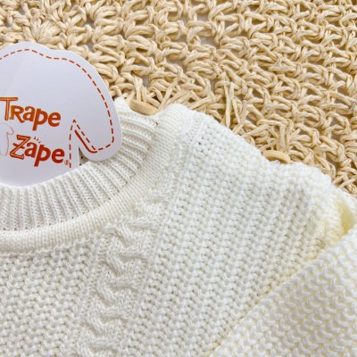 Blusa de Linha Ponto Alto Fechado - Off White